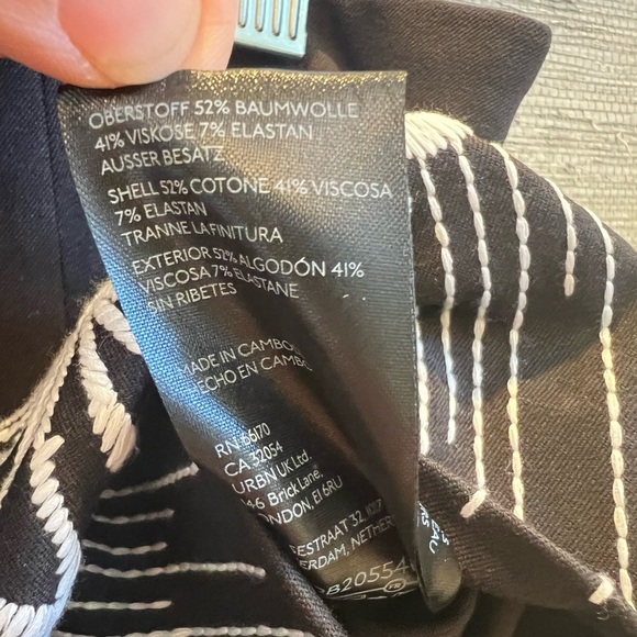 NWT new Anthropologie Maeve embellished micro shorts 6 black white embroidered - Picture 11 of 17